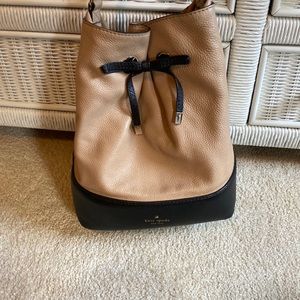 Kate Spade Black & Tan Leather Hobo Bag